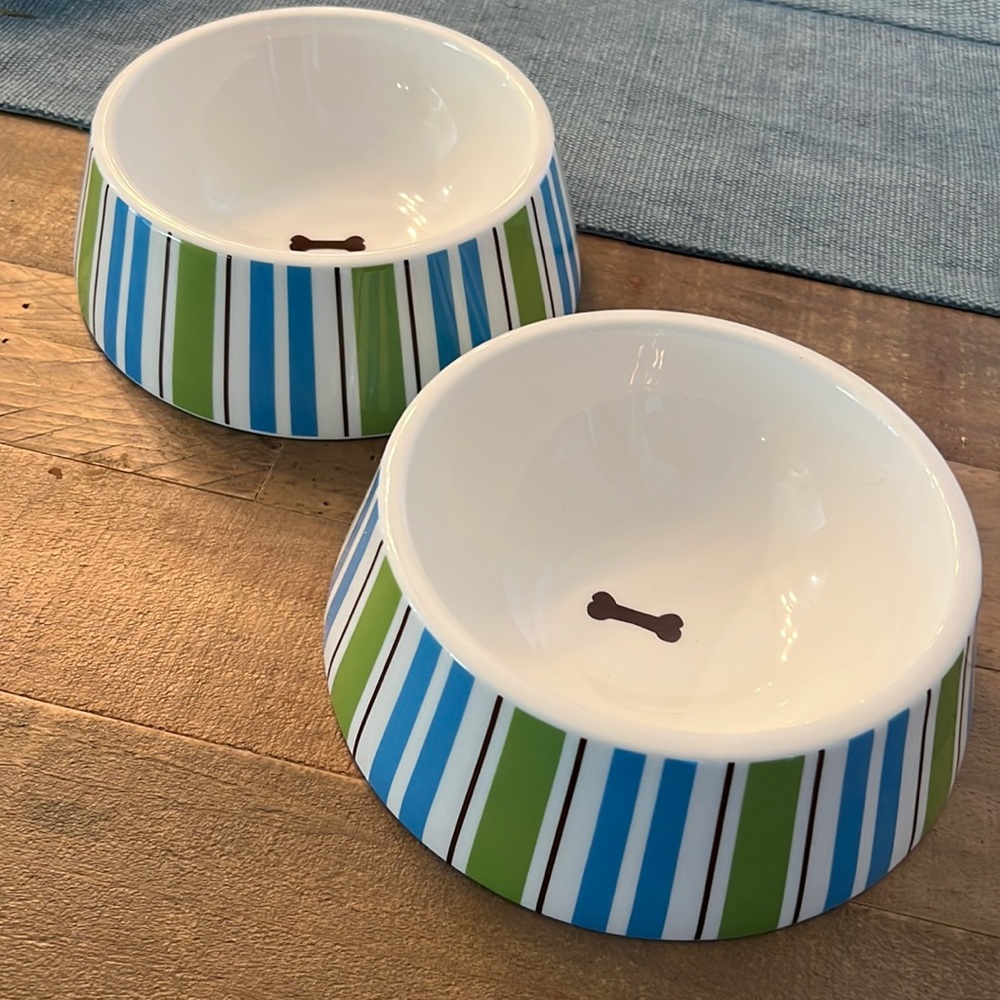 Kate Spade x Lenox dog bowls (set of two)